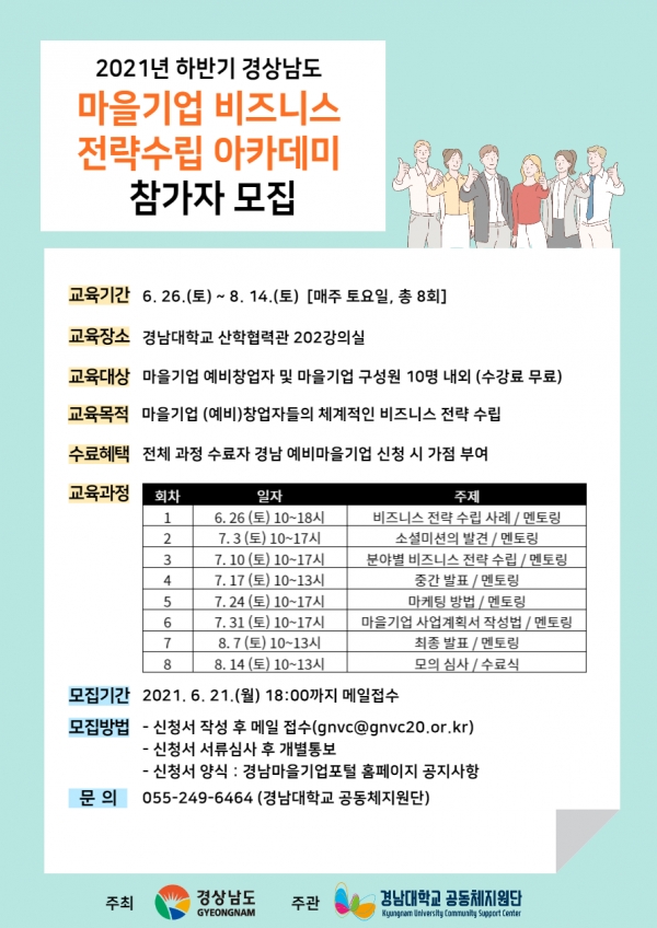 공동체지원단, ‘경남 마을기업 비즈니스 전략수립 아카데미’ 참가자 모집1